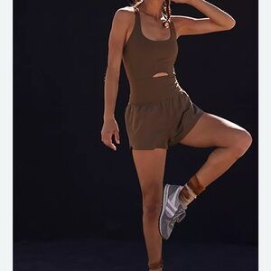 FP Movement by Free People Olive-Brown Athletic Romper